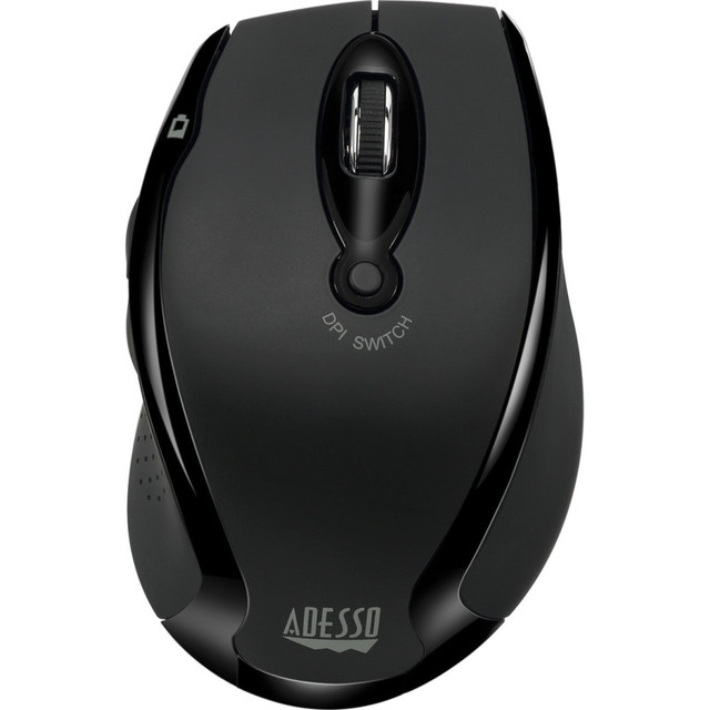 ADESSO INC IMOUSE M20B Adesso iMouse M20B - Wireless Ergonomic Optical Mouse - Optical - Wireless - 30 ft - Radio Frequency - 2.40 GHz - Black - USB - 1500 dpi - Scroll Wheel - 6 Button(s) - Right-handed - 2 x AAA Battery Supported ADESSO INC IMOUSE M20B Adesso iMouse M20B - Wireless Ergonomic Optical Mouse - Optical - Wireless - 30 ft - Radio Frequency - 2.40 GHz - Black - USB - 1500 dpi - Scroll Wheel - 6 Button(s) - Right-handed - 2 x AAA Battery Supported