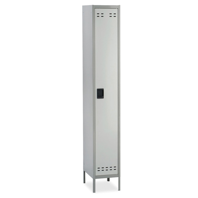 SAFCO PRODUCTS CO 5522GR Safco Single-Tier Two-Tone Locker With Legs, 78inH x 18inW x 12inD, Gray