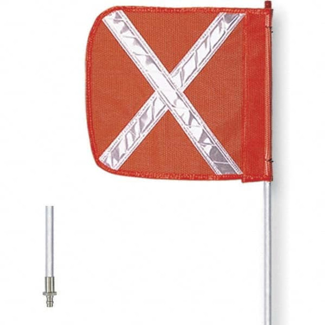 Checkers FS6X-QD-O Marking Flags; Type: Non-Lighted Warning Whip ; Message or Pattern: Reflective X ; Color: Orange; White ; Color: Orange; White ; Overall Height (Inch): 72 ; Overall Height (Feet): 6.00