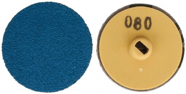 Klingspor QD080ZR150 Quick-Change Disc: Quick Lock, 1-1/2" Disc Dia, 80 Grit, Zirconia Alumina, Coated