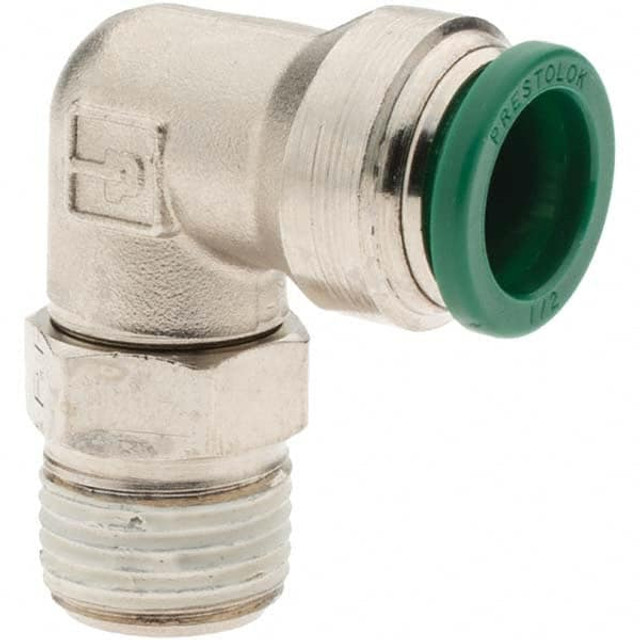 Parker 12551 Push-To-Connect Tube to Male & Tube to Male NPT Tube Fitting: Male Swivel Elbow, 3/8" Thread, 1/2" OD