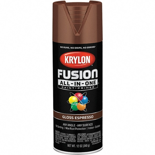 Krylon K02707007 Acrylic Enamel Spray Paint: Espresso, Gloss, 12 oz