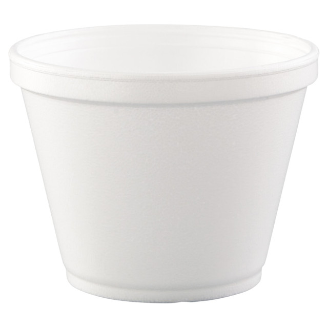 DART CONTAINER CORPORATION 12SJ20 Dart Foam Food Containers, 12 Oz, White, 25 Containers Per Bag, Carton Of 20 Bags