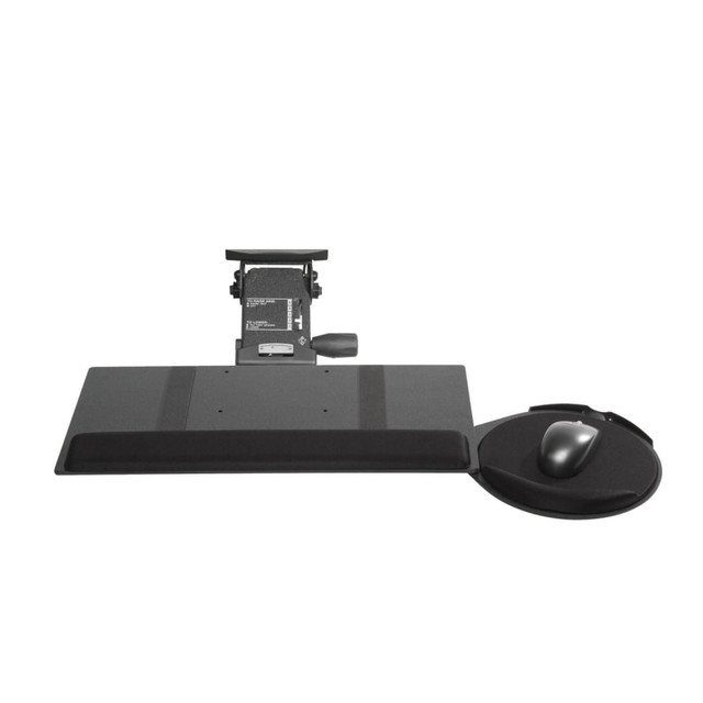 KELLY COMPUTER SUPPLIES 69575 KellyREST Leverless Lift n Lock Standard Keyboard Tray With Oval Mouse Platform, Black