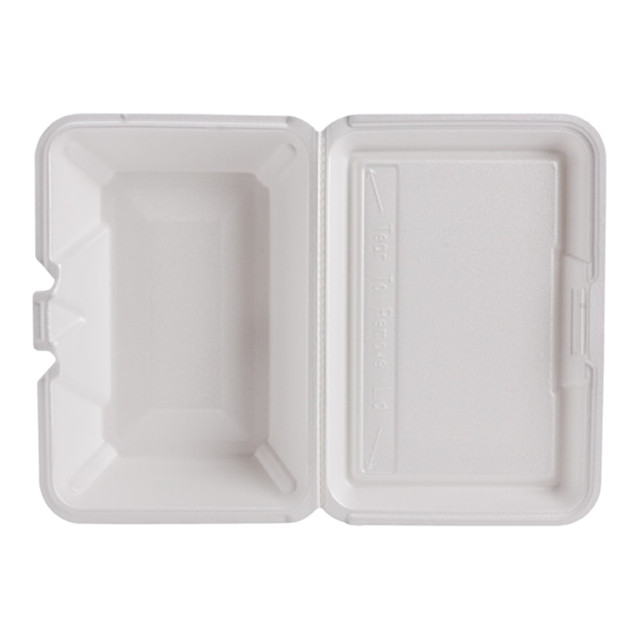 DART CONTAINER CORPORATION 205HT1 Dart Foam Hinged Food Containers, 9 5/16inH x 6 7/16inW x 2 15/16inD, Pack Of 200 Containers DART CONTAINER CORPORATION 205HT1 Dart Foam Hinged Food Containers, 9 5/16inH x 6 7/16inW x 2 15/16inD, Pack Of 200 Containers
