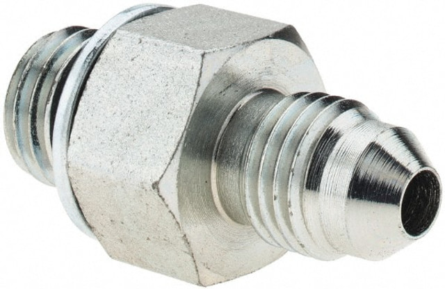 Eaton GG108-NP04-12 Steel Flared Tube Adapter: 1/4" Tube OD, M12 Thread, 37 &deg; Flared Angle