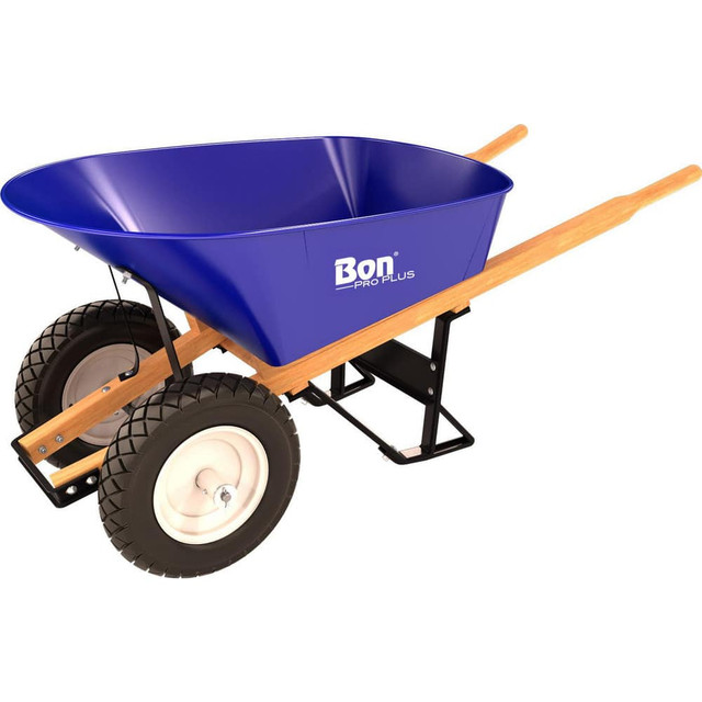 Bon Tool 28-701 Wheelbarrows; Volume Capacity: 6.0 ; Load Capacity: 250 ; Wheel Material: Rubber ; Tray Material: Steel