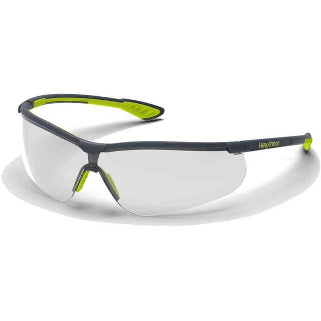 HexArmor. 11-15004-03 Safety Glass: Anti-Fog & Scratch-Resistant, Polycarbonate, Clear Lenses, Frameless, UV Protection