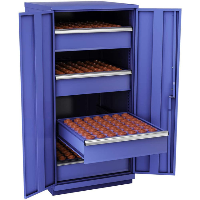 Champion Tool Storage S270030-BB CNC Storage Cabinets; Cabinet Type: Modular ; Taper Size: 30 ; Number Of Doors: 2.000 ; Number Of Drawers: 4.000 ; Color: Bright Blue ; Material: Steel