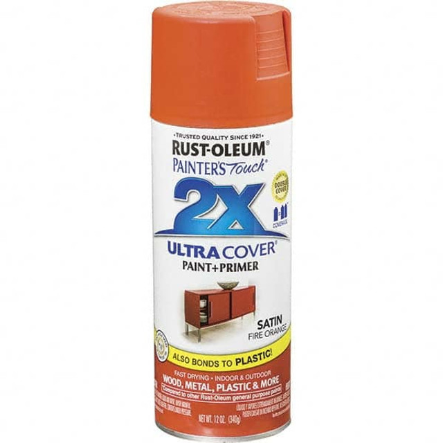 Rust-Oleum 263149 Enamel Spray Paint: Fire Orange, Satin, 12 oz