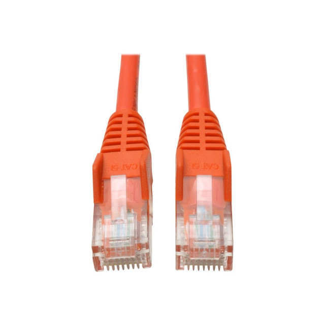 TRIPP LITE N001-010-OR Eaton Tripp Lite Series Cat5e 350 MHz Snagless Molded (UTP) Ethernet Cable (RJ45 M/M), PoE - Orange, 10 ft. (3.05 m) - Patch cable - RJ-45 (M) to RJ-45 (M) - 10 ft - UTP - CAT 5e - molded, snagless, stranded - orange