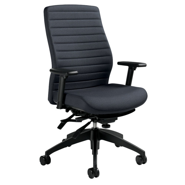 GLOBAL INDUSTRIES INC Global 2851-3-JN11/JN11+  Aspen Fabric High-Back Chair, Charcoal/Black