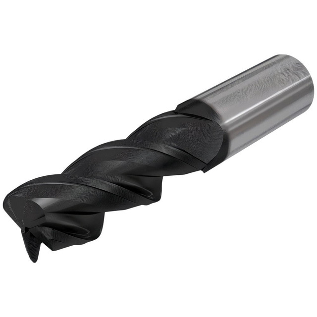 Iscar 3399131 Corner Radius End Mill: 5/8" Dia, 3" LOC, 45 deg Helix, DLC Coated, Corner Radius End, Centercutting Series ECAI-B3-EC