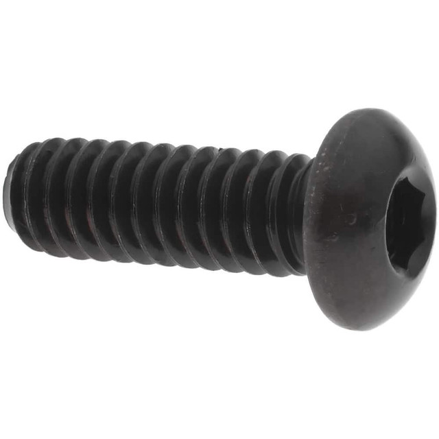 MSC 25C75KBC Button Socket Cap Screw: 1/4-20 x 3/4, Alloy Steel, Black Oxide Coated