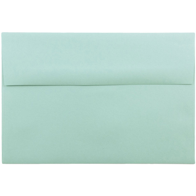 JAM PAPER AND ENVELOPE 1523988 JAM Paper Booklet Invitation Envelopes, A8, Gummed Seal, Aqua Blue, Pack Of 25