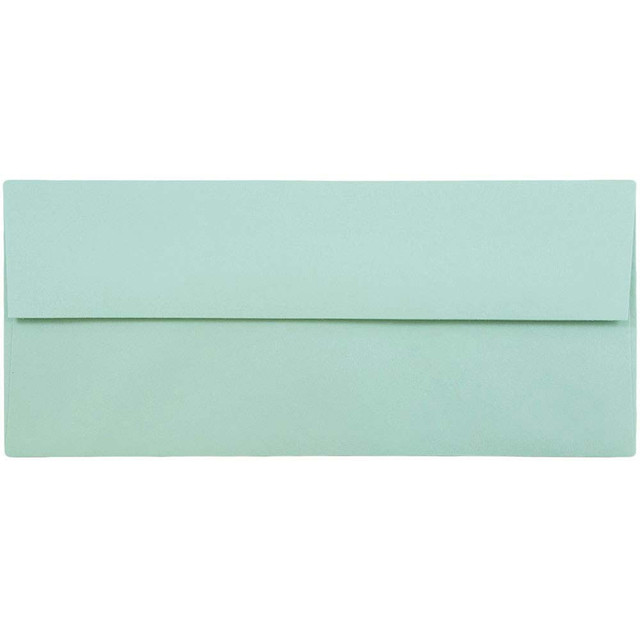 JAM PAPER AND ENVELOPE 1523976 JAM PAPER #10 Business Premium Envelopes, 4 1/8in x 9 1/2in, Aqua Blue, Pack Of 25 JAM PAPER AND ENVELOPE 1523976 JAM PAPER #10 Business Premium Envelopes, 4 1/8in x 9 1/2in, Aqua Blue, Pack Of 25