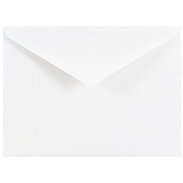 JAM PAPER AND ENVELOPE JAM Paper 4023204  Booklet Envelopes, #4 Bar (A1), V-Flap, Gummed Seal, White, Pack Of 25