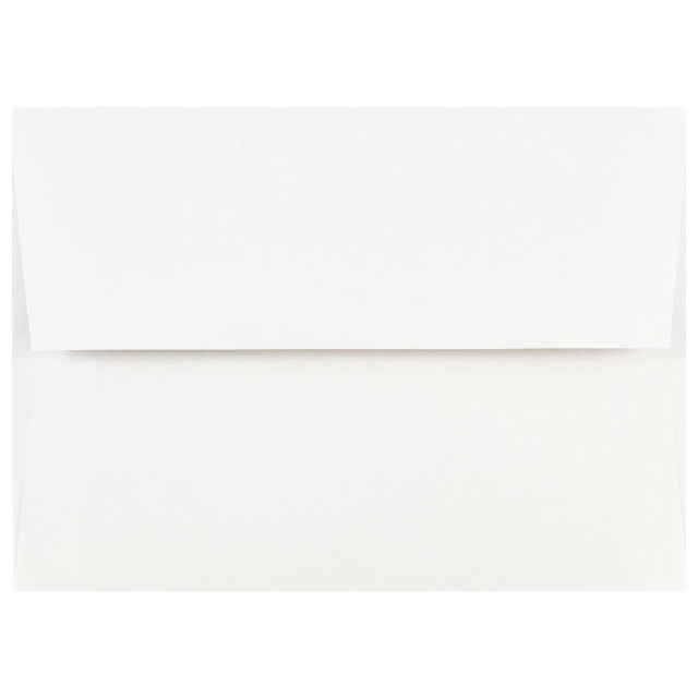 JAM PAPER AND ENVELOPE 73767 JAM Paper Booklet Invitation Envelopes, A7, Gummed Seal, White, Pack Of 25