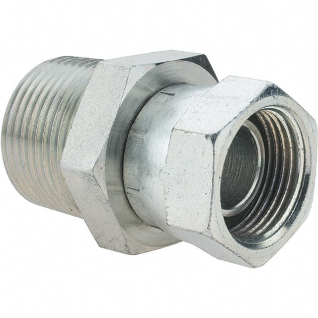 Value Collection BD-10356 Industrial Pipe Straight Swivel Adapter: 1-11-1/2 Female Thread, 3/4-14 Male Thread, NPTF x NPTM