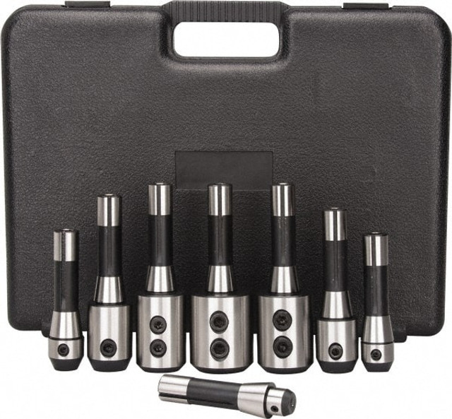 Value Collection 210-0308 Interstate - R8 Taper, 3/16 to 1-1/4 Inch Hole Diameter End Mill Holder Set