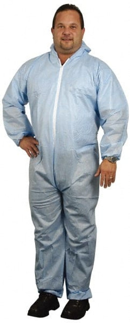 PRO-SAFE DC-SMS-3XL45B-E Non-Disposable Rain & Chemical-Resistant Coverall: Blue, SMS