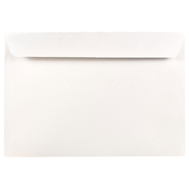 JAM PAPER AND ENVELOPE JAM Paper 4241  Booklet Envelopes, 6 1/2in x 9 1/2in, Gummed Seal, White, Pack Of 25