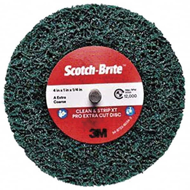 3M 7100173921 Deburring Disc: 4" Dia, 1/4" Hole, Extra Coarse Grade, Aluminum Oxide