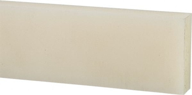 MSC 5508652 Plastic Bar: Nylon 6/6, 3/8" Thick, 24" Long, Natural Color