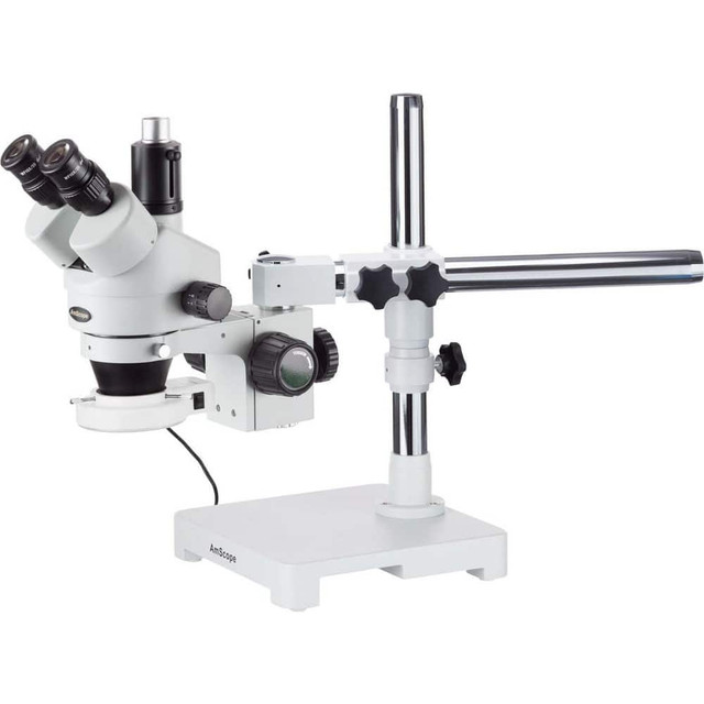 AmScope SM-3TZ-54S Microscopes; Microscope Type: Stereo ; Eyepiece Type: Trinocular ; Arm Type: Boom Stand; Single Arm ; Image Direction: Upright ; Eyepiece Magnification: 10x