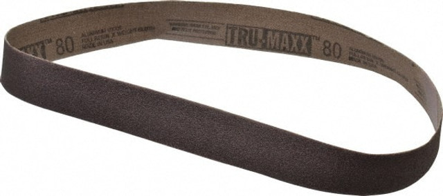 Tru-Maxx 7098 Abrasive Belt: 1" Wide, 24" Long, 80 Grit, Aluminum Oxide