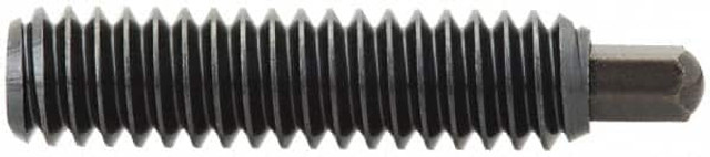 Vlier H54 Threaded Spring Plunger: 1/4-20, 1" Thread Length, 3/16" Projection