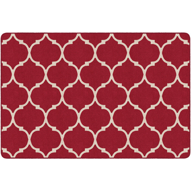 Get everyone involved in the group activity. Invite students to gather on this modern rug, which is made of nylon for excellent stain and water resistance, for story time and other classroom activities.  Adds a contemporary touch to any office or classroom. Perfect for circle time and other activities.  Nylon construction withstands frequent use. Stain- and water-resistant rug is ideal for high-traffic areas.  This product is heavy and/or oversized and may need more than one person to handle.