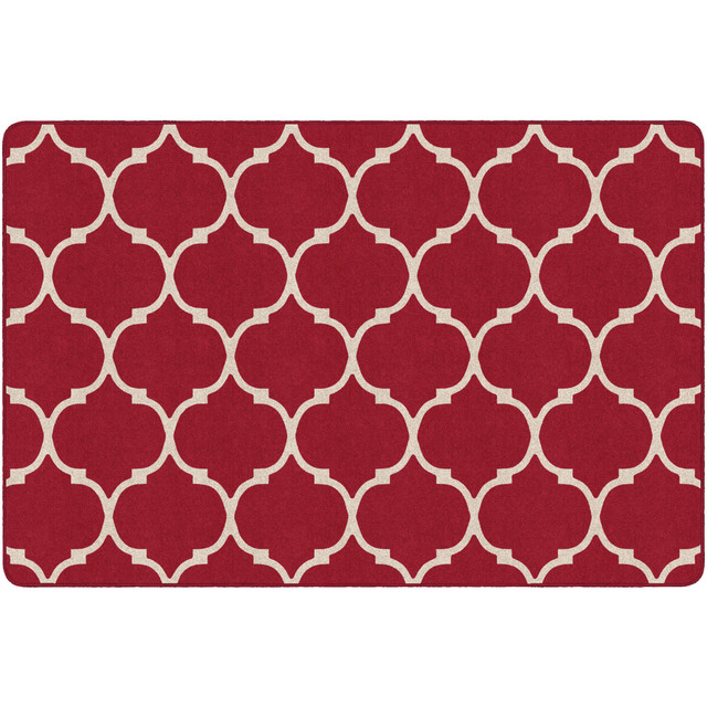 FLAGSHIP CARPETS FA1377-34FS  Moroccan Trellis Rectangular Rug, 72in x 108in, Red