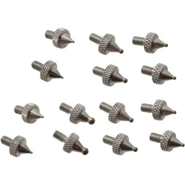 TESA Brown & Sharpe 30-638-1 Test Indicator Ball Contact Point Set: 1-32 - 1/8" Points, 1/4" Contact Point Length, Carbide