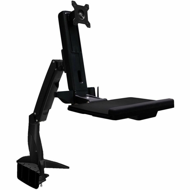 AMER NETWORKS AMR1ACWS Amer AMR1ACWS Desk Mount for Keyboard, Flat Panel Display, Workstation, Display, Mouse, Scanner - TAA Compliant - 1 Display(s) Supported - 24in Screen Support - 23.15 lb Load Capacity - 75 x 75, 100 x 100