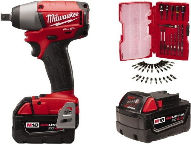 Milwaukee Tool 8760999/4337719 Cordless Impact Wrench: 18V, 1/2" Drive, 0 to 3,100 BPM