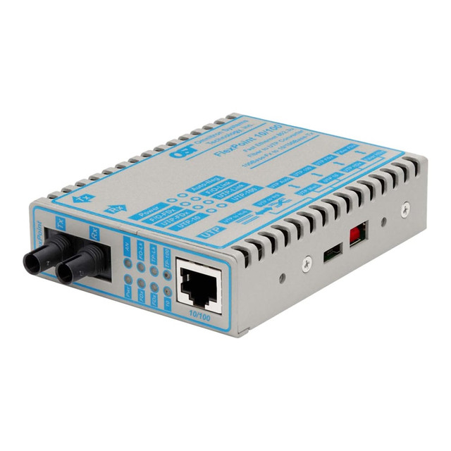 OMNITRON SYSTEMS TECHNOLOGY, INC. 4342-1W Omnitron FlexPoint 10/100 - Fiber media converter - 100Mb LAN - 10Base-T, 100Base-FX, 100Base-TX - RJ-45 / ST multi-mode - up to 3.1 miles