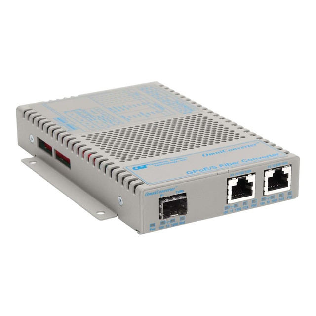 OMNITRON SYSTEMS TECHNOLOGY, INC. Omnitron 9419-1-21W  OmniConverter GPoE/S - Fiber media converter - GigE - 10Base-T, 100Base-TX, 1000Base-T, 1000Base-X, 100Base-X - RJ-45 / SFP (mini-GBIC)