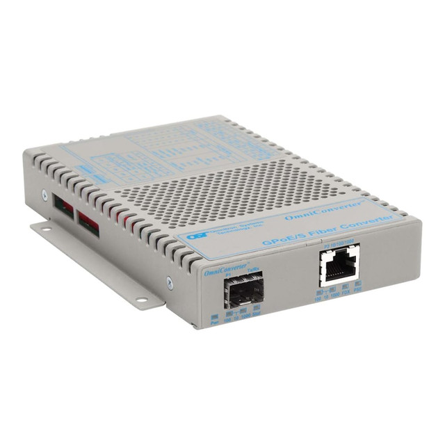 OMNITRON SYSTEMS TECHNOLOGY, INC. Omnitron 9419-0-11W  OmniConverter GPoE/S - Fiber media converter - GigE - 10Base-T, 100Base-TX, 1000Base-T, 1000Base-X, 100Base-X - RJ-45 / SFP (mini-GBIC)