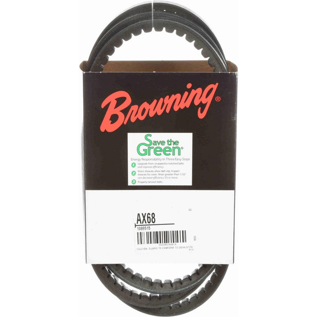 Browning 1089515 V-Belt: Section AX, 70.2" Outside Length, 1/2" Belt Width