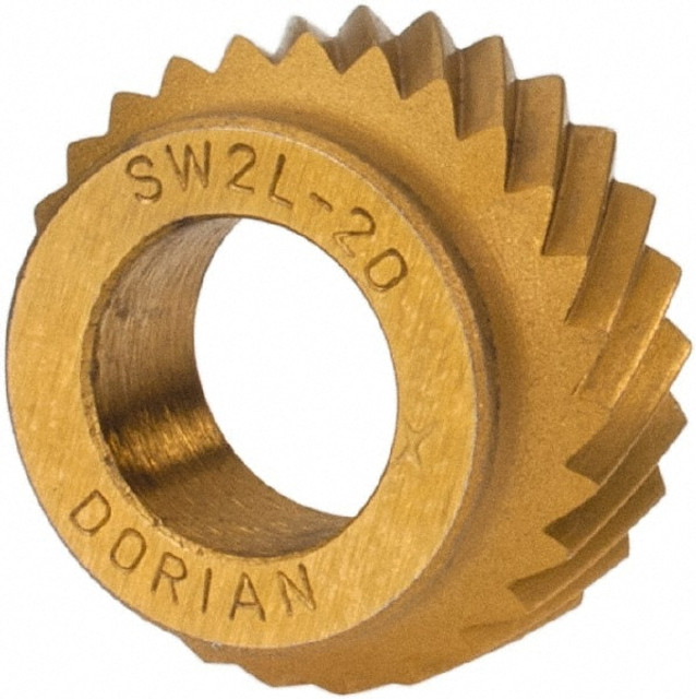 Dorian Tool 73310127504 Standard Knurl Wheel: 1/2" Dia, 90 ° Tooth Angle, 20 TPI, Diagonal, Cobalt