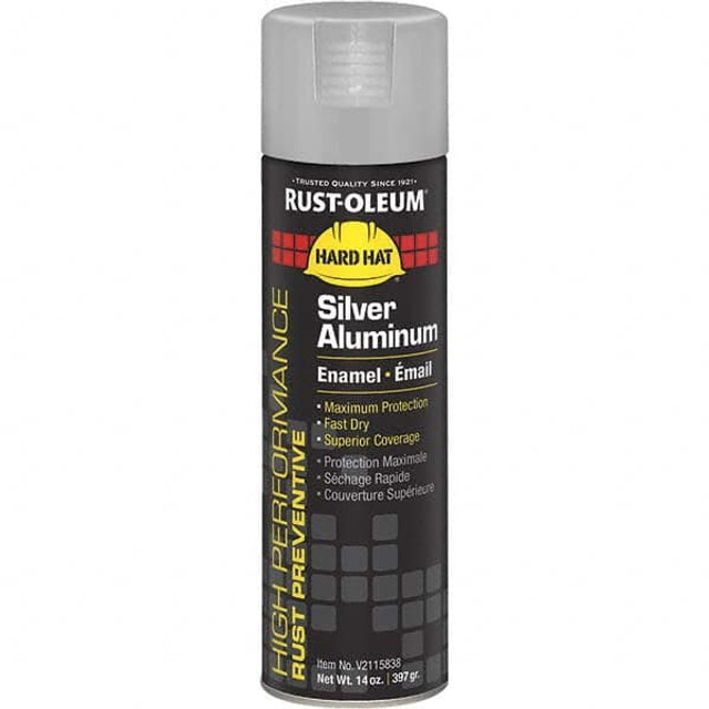 Rust-Oleum V2115838 Enamel Spray Paint: Silver Aluminum, Gloss, 14 oz