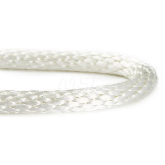 Orion Cordage 710040-00500-0 Rope; Rope Construction: Solid Braid ; Material: Nylon ; Work Load Limit: 50lb ; Color: White ; Maximum Temperature (F) ( - 0 Decimals): 295.000 ; Breaking Strength: 396.000