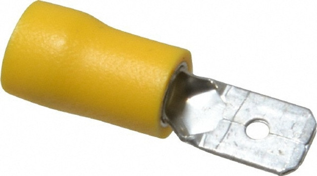 Ideal 83-9991 Wire Disconnect: Male, Yellow, Vinyl, 12-10 AWG, 1/4" Tab Width