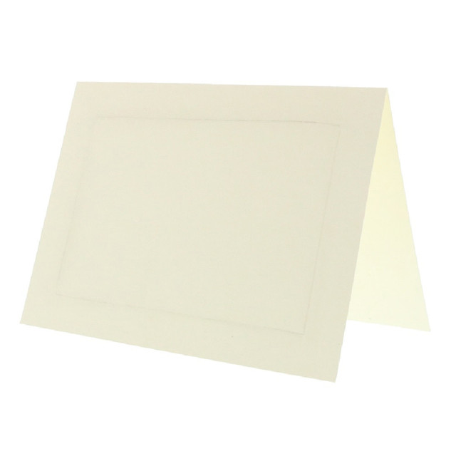 JAM PAPER AND ENVELOPE 309914 JAM Paper Blank Fold-Over Cards, Panel Border, 4 3/8in x 5 7/16in, Ivory, Pack Of 100 JAM PAPER AND ENVELOPE 309914 JAM Paper Blank Fold-Over Cards, Panel Border, 4 3/8in x 5 7/16in, Ivory, Pack Of 100