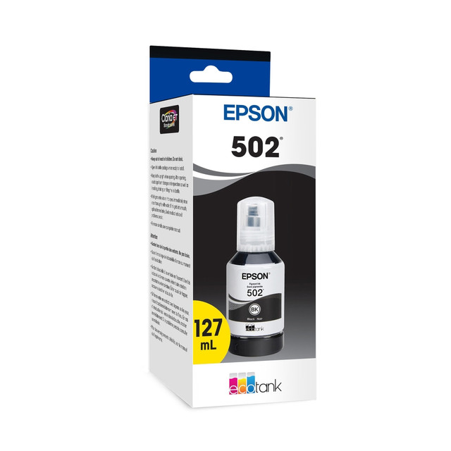 EPSON AMERICA INC. T502120-S Epson 502 EcoTank Pigment Black Ink Bottle, T502120-S