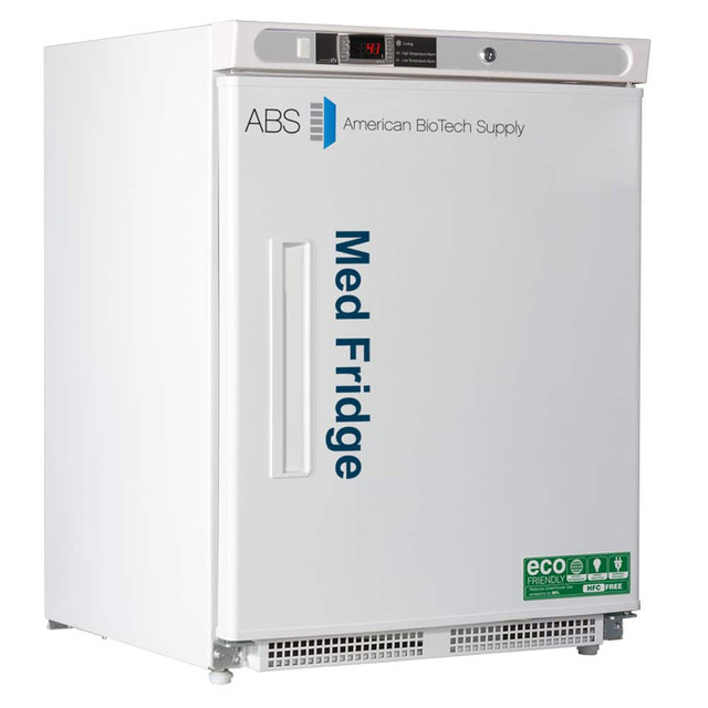 American BioTech Supply PHABTBI0404ADA Laboratory Refrigerator: 4.6 cu ft Capacity, 2 to 8 ° C, 23-3/4" OAW, 24-1/2" OAD, 31-15/16" OAH