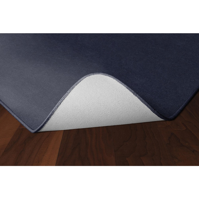 An attractive area rug provides an eye-catching accent that complements your classrooms decor and can be used as a circle area when teaching group lessons. The rugged nylon material is made to withstand the heavy wear and tear caused by constant foot traffic.  Sturdy nylon construction can endure everyday use.  Double-stitched, serged edges provide increased strength and long-lasting use.  Dry clean or vacuum for easy maintenance.  Backed by the manufacturers limited lifetime warranty.  This product is heavy and/or oversized and may need more than one person to handle.