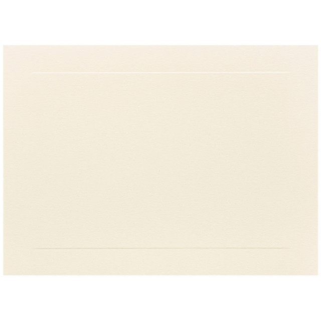 JAM PAPER AND ENVELOPE 175995 JAM Paper Note Cards, Panel Border, 4 5/8in x 6 1/4in, Ivory, Pack Of 100