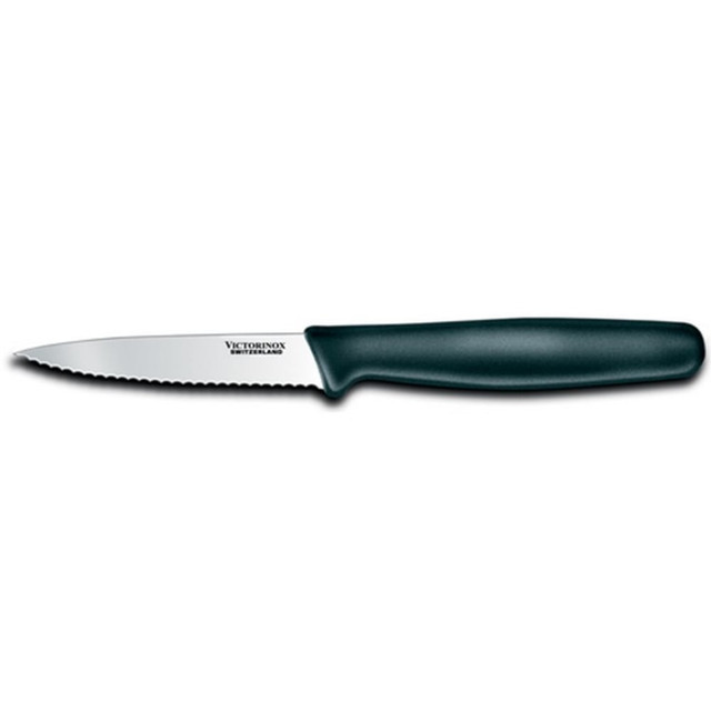 TRG - SWISS GEAR 40509 Victorinox Serrated Paring Knife, 3-1/4in, Black Handle